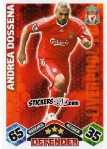 Cromo Andrea Dossena - English Premier League 2009-2010. Match Attax n. 182 - Topps