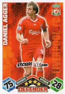 Sticker Daniel Agger - English Premier League 2009-2010. Match Attax n. 183 - Topps