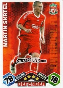 Sticker Martin Skrtel - English Premier League 2009-2010. Match Attax n. 187 - Topps