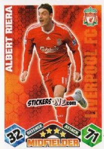 Sticker Albert Riera - English Premier League 2009-2010. Match Attax n. 188 - Topps