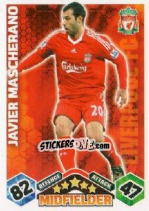Sticker Javier Mascherano - English Premier League 2009-2010. Match Attax n. 189 - Topps