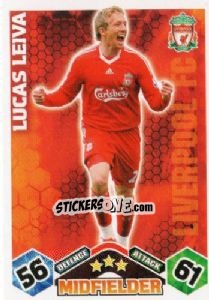 Sticker Lucas Leiva - English Premier League 2009-2010. Match Attax n. 190 - Topps