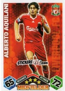 Sticker Alberto Aquilani - English Premier League 2009-2010. Match Attax n. 191 - Topps