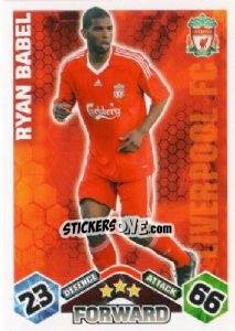 Sticker Ryan Babel - English Premier League 2009-2010. Match Attax n. 193 - Topps