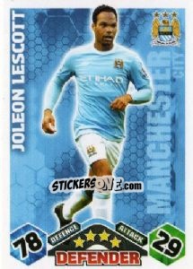 Sticker Joleon Lescott - English Premier League 2009-2010. Match Attax - Topps