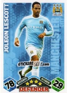 Sticker Joleon Lescott - English Premier League 2009-2010. Match Attax n. 203 - Topps