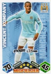 Sticker Vincent Kompany - English Premier League 2009-2010. Match Attax n. 206 - Topps