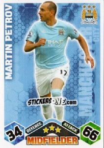 Cromo Martin Petrov - English Premier League 2009-2010. Match Attax n. 208 - Topps