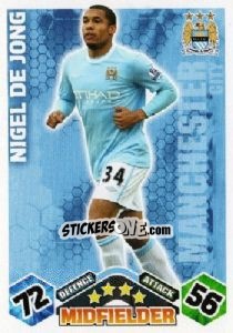 Sticker Nigel de Jong - English Premier League 2009-2010. Match Attax n. 209 - Topps
