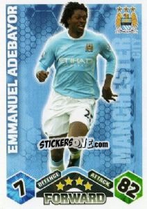 Figurina Emmanuel Adebayor - English Premier League 2009-2010. Match Attax - Topps