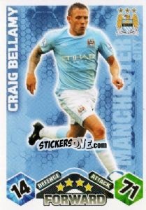 Sticker Craig Bellamy - English Premier League 2009-2010. Match Attax n. 212 - Topps