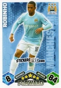 Sticker Robinho - English Premier League 2009-2010. Match Attax n. 214 - Topps
