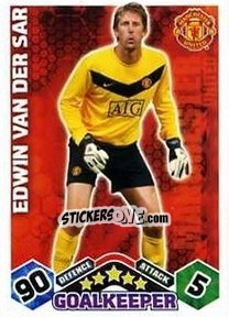 Sticker Edwin van der Sar - English Premier League 2009-2010. Match Attax n. 217 - Topps