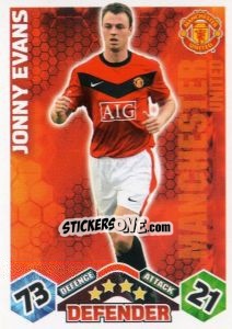 Cromo Jonny Evans - English Premier League 2009-2010. Match Attax - Topps