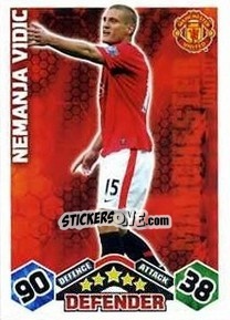 Sticker Nemanja Vidic - English Premier League 2009-2010. Match Attax - Topps