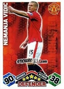 Sticker Nemanja Vidic - English Premier League 2009-2010. Match Attax n. 221 - Topps