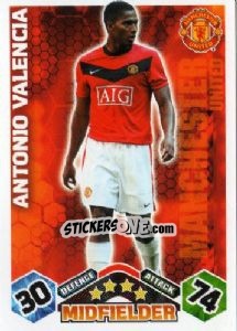 Sticker Antonio Valencia - English Premier League 2009-2010. Match Attax - Topps