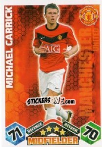 Sticker Michael Carrick - English Premier League 2009-2010. Match Attax n. 227 - Topps