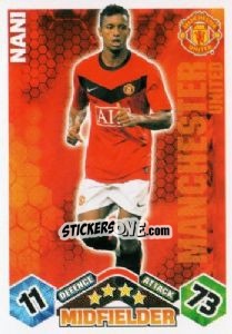 Sticker Nani - English Premier League 2009-2010. Match Attax n. 228 - Topps