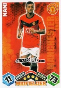 Cromo Nani - English Premier League 2009-2010. Match Attax - Topps