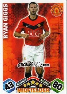 Sticker Ryan Giggs - English Premier League 2009-2010. Match Attax - Topps