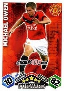 Sticker Michael Owen - English Premier League 2009-2010. Match Attax n. 231 - Topps