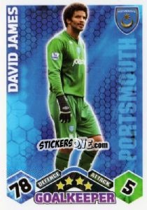 Sticker David James - English Premier League 2009-2010. Match Attax - Topps