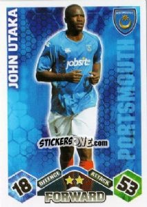Sticker John Utaka - English Premier League 2009-2010. Match Attax n. 249 - Topps