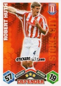 Sticker Robert Huth - English Premier League 2009-2010. Match Attax n. 254 - Topps