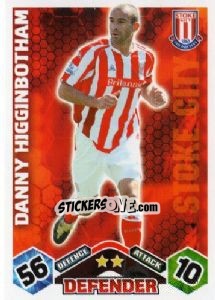 Sticker Danny Higginbotham - English Premier League 2009-2010. Match Attax - Topps