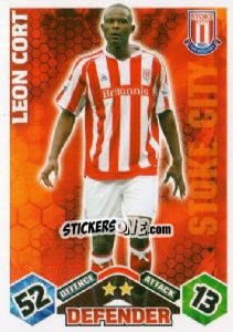 Sticker Leon Cort - English Premier League 2009-2010. Match Attax n. 257 - Topps