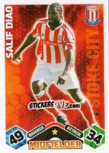 Sticker Salif Diao - English Premier League 2009-2010. Match Attax n. 262 - Topps