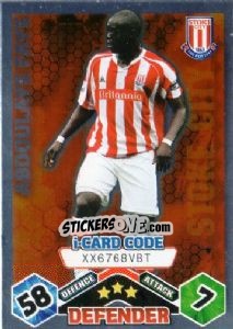 Sticker Abdoulaye Faye - iCard - English Premier League 2009-2010. Match Attax - Topps