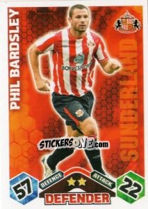 Cromo Phil Bardsley - English Premier League 2009-2010. Match Attax - Topps