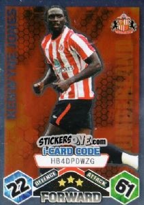 Sticker Kenwyne Jones - iCard - English Premier League 2009-2010. Match Attax - Topps