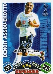 Sticker Benoit Assou-Ekotto - English Premier League 2009-2010. Match Attax - Topps