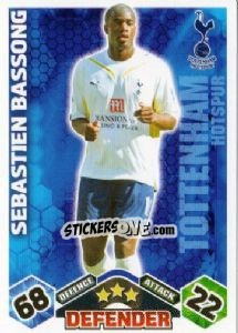 Sticker Sebastien Bassong - English Premier League 2009-2010. Match Attax - Topps