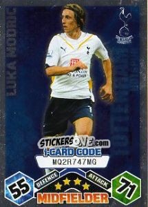 Sticker Luka Modric - iCard - English Premier League 2009-2010. Match Attax n. 306 - Topps