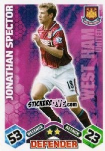 Sticker Jonathan Spector - English Premier League 2009-2010. Match Attax - Topps