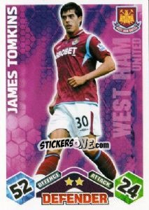 Sticker James Tomkins - English Premier League 2009-2010. Match Attax n. 310 - Topps