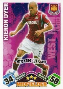 Sticker Kieron Dyer - English Premier League 2009-2010. Match Attax n. 316 - Topps