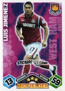 Sticker Luis Jimenez - English Premier League 2009-2010. Match Attax - Topps