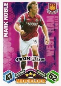 Sticker Mark Noble - English Premier League 2009-2010. Match Attax - Topps