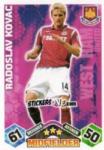 Sticker Radoslav Kovac - English Premier League 2009-2010. Match Attax n. 321 - Topps