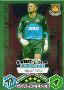 Sticker Robert Green - iCard - English Premier League 2009-2010. Match Attax - Topps