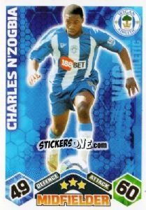 Sticker Charles N’Zogbia - English Premier League 2009-2010. Match Attax n. 332 - Topps