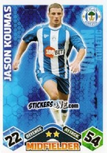 Sticker Jason Koumas - English Premier League 2009-2010. Match Attax n. 334 - Topps