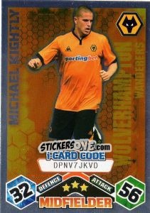 Sticker Michael Kightly - Icard - English Premier League 2009-2010. Match Attax - Topps
