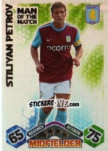 Cromo Stiliyan Petrov - English Premier League 2009-2010. Match Attax n. 365 - Topps
