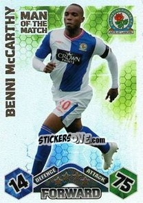 Sticker Benni McCarthy - English Premier League 2009-2010. Match Attax - Topps